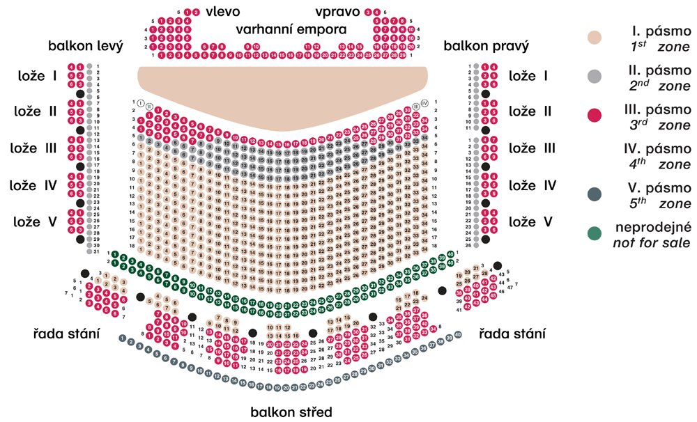 Seating Chart for the Rudolfinum